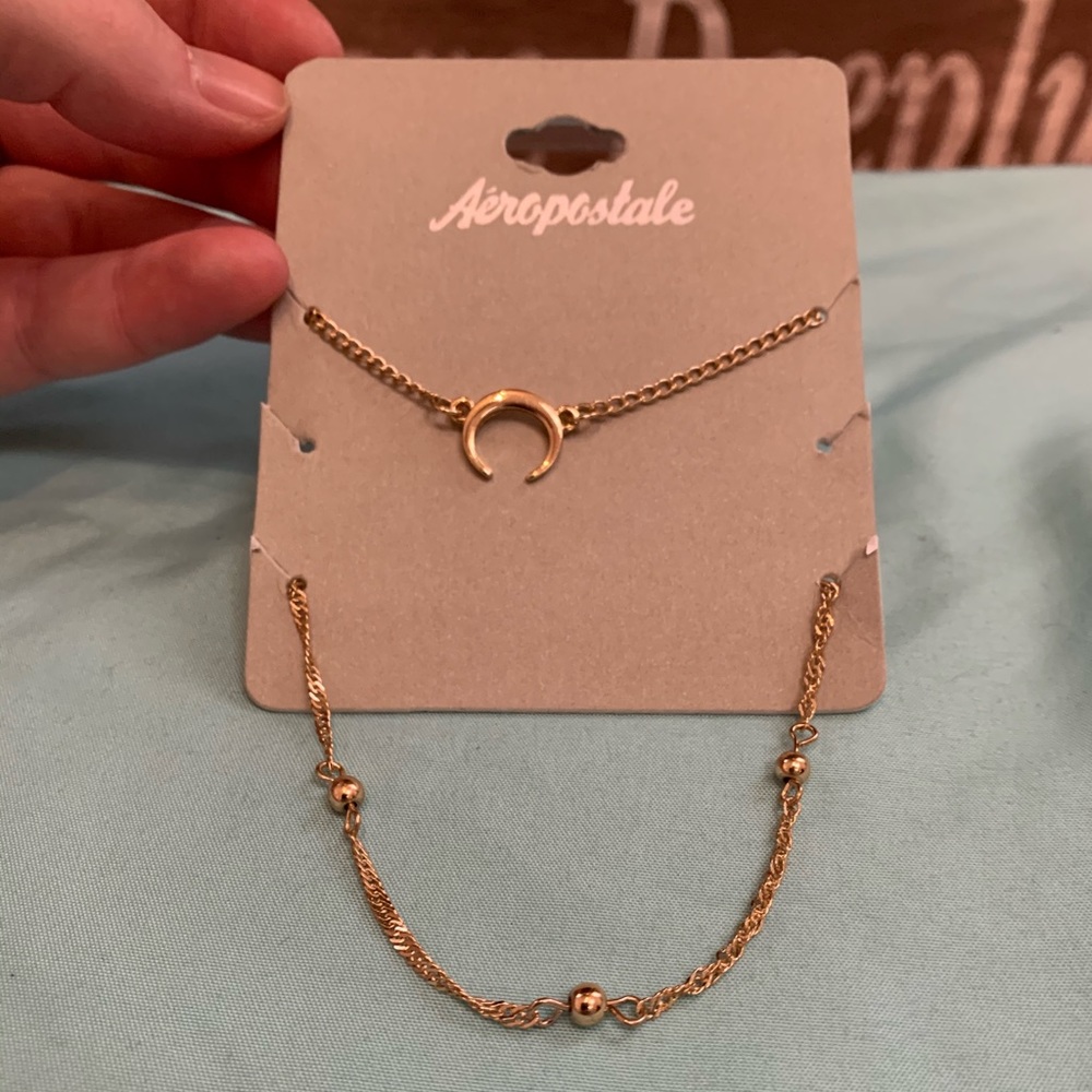 New Aeropostale gold anklets